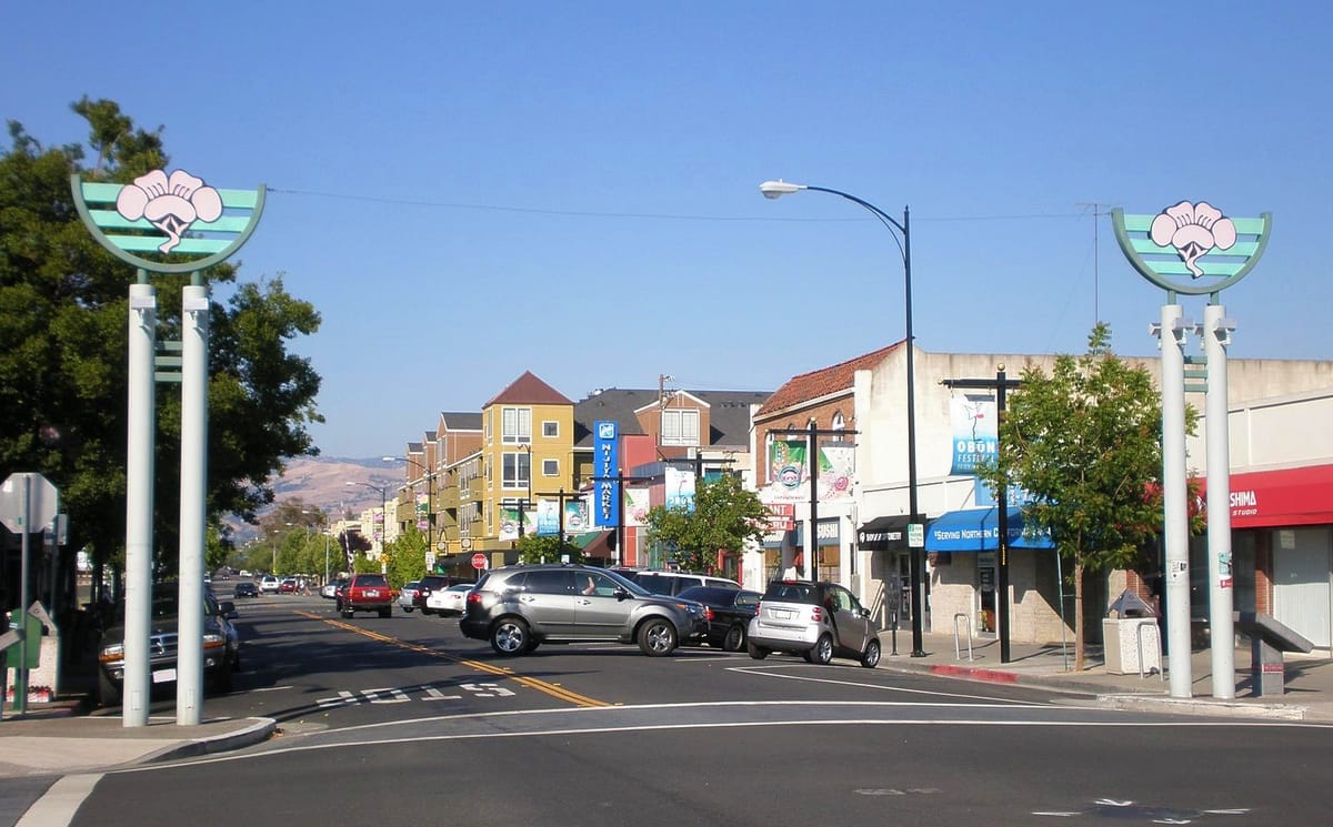 The corner of Jackson and North Fifth Streets in Japantown